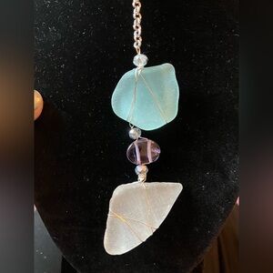 #16 Handmade seaglass stack Necklace